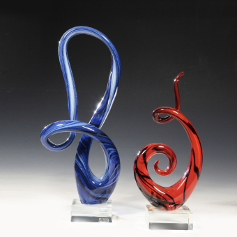 ​Настольное украшение "Красная абстракция", Германия, фабрика "Leonardo", XX-XXI век.