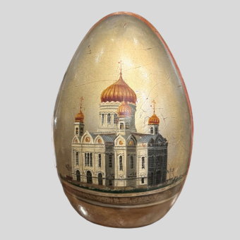 Пасхальное яйцо «Воскресение Христово», Россия, фабрика Лукутина, XIX век