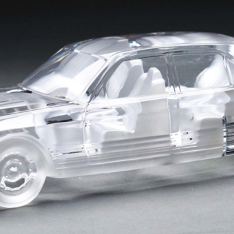 Модель автомобиля "Мерседес Бенц 500 СЕЛ", Франция, фирма "Daum", 1989 г., К. Фроссарт​