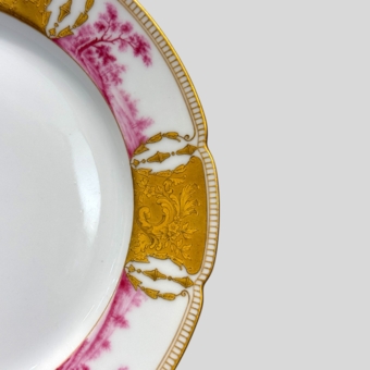 Тарелка из Пурпурового сервиза, Россия, Императорский Фарфоровый Завод, 1905 г., Кремер Э.Я.