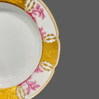 Глубокая тарелка из Пурпурового сервиза, Россия, Императорский Фарфоровый Завод, 1905 г., Кремер Э.Я.