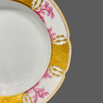 Глубокая тарелка из Пурпурового сервиза, Россия, Императорский Фарфоровый Завод, 1905 г., Кремер Э.Я.