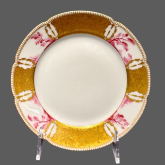 ​Десертная тарелка из Пурпурового сервиза, Россия, Императорский Фарфоровый Завод, 1905 г., Кремер Э.Я.