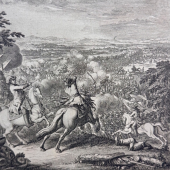 Гравюра "Победа над турками в битве при Кагуле", Германия, 1770 г.