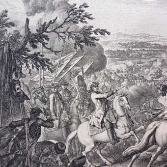 Гравюра "Победа над турками в битве при Кагуле", Германия, 1770 г.