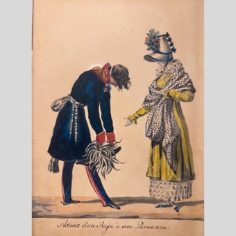 К. Верне, "Прощание русского с парижанкой", 1815 г.