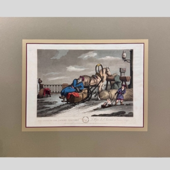 Гравюра «Отдых ямщика», Англия, XIX век