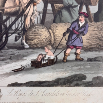 Гравюра «Отдых ямщика», Англия, XIX век