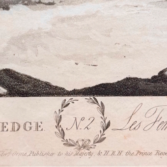 ​Гравюра «Русские дамы перед посадкой в сани​», Англия, XIX век