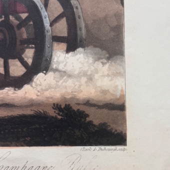 ​Гравюра «Русская телега», Англия, XIX век