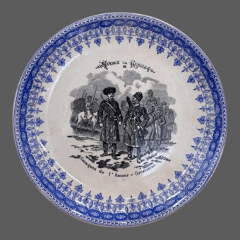 Серия тарелок «Вояж в Россию», Франция, мануфактура «​Terre de Fer HB&Cie», XIX век