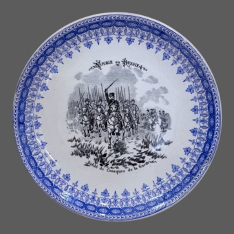 Серия тарелок «Вояж в Россию», Франция, мануфактура «​Terre de Fer HB&Cie», XIX век