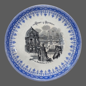 Серия тарелок «Вояж в Россию», Франция, мануфактура «​Terre de Fer HB&Cie», XIX век