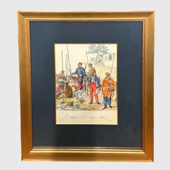 ​Гравюра "Казаки русской армии", Франция, 1813 г.