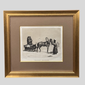 Гравюра «Городские сани», Россия, Издательский дом Дж. Дациаро,​ XIX век