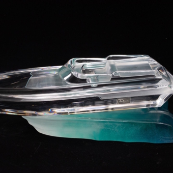 ​Модель яхты "Monaco", Франция, фирма "Daum", 1980-е гг.