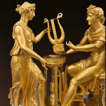 ​Каминные часы "Орфей и Эверидика", Франция, 1800-1810-е гг.