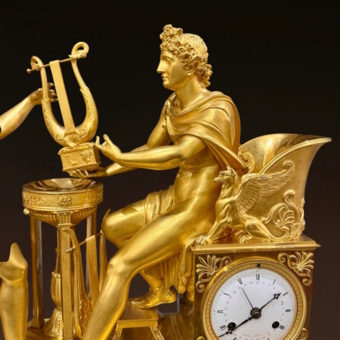 ​Каминные часы "Орфей и Эверидика", Франция, 1800-1810-е гг.