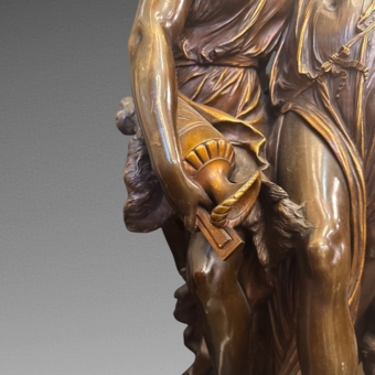 Скульптурная композиция «Танцующие вакханки и сатир», Франция, XIX век, Клодион