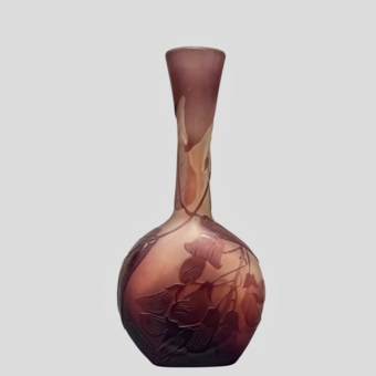 ​Ваза с декором в виде ветки глицинии, Франция, фирма "Галле", 1904-1914 гг.