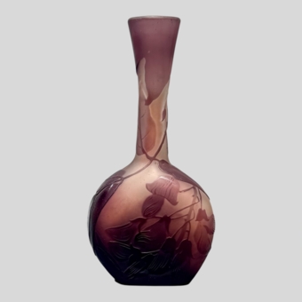 ​Ваза с декором в виде ветки глицинии, Франция, фирма "Галле", 1904-1914 гг.