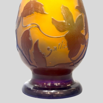 Ваза с цветочным декором, Франция, фирма "Галле", 1900-е гг.