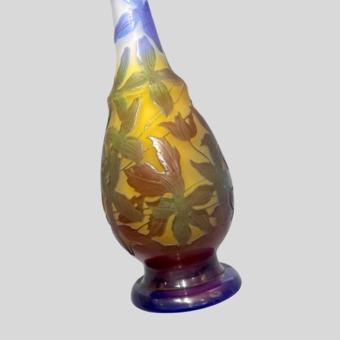 Ваза с цветочным декором, Франция, фирма "Галле", 1900-е гг.