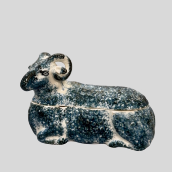 ​Масленка "Барашек", Россия, фабрика "М.С. Кузнецова", XX век