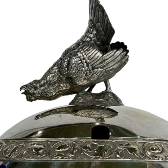 ​Набор для крюшона с сюжетамии охоты, Германия, Вюртембергская фабрика металлических изделий, XX век