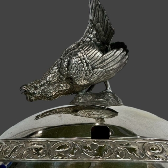 ​Набор для крюшона с сюжетамии охоты, Германия, Вюртембергская фабрика металлических изделий, XX век