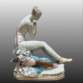 Скульптура "Сидящая Диана", мануфактура "Мейсен", 1924-1934, Шойрих П.П.