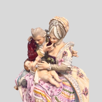 Скульптурная композиция "Счастливые родители", Германия, мануфактура "Мейсен", 1774-1817-е гг.