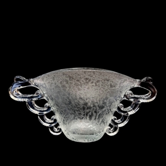 ​Дизайнерская ваза с ручками в виде колец, Франция, фирма "Даум", 1930-е гг., П. Д'Авен