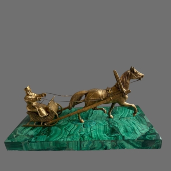 Скульптурная композиция «Ямщик в санях», Россия, XIX век