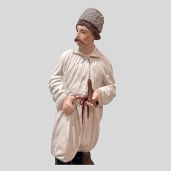 ​Скульптура «Малоросс с трубкой», Россия, завод "Гарднера", 1870-1890-е гг.