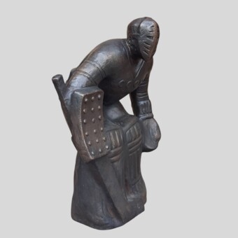 Скульптура "​Вратарь хоккейной сборной советского союза", СССР, 1980 г., Архипов А.А.
