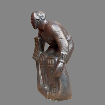 Скульптура "​Вратарь хоккейной сборной советского союза", СССР, 1980 г., Архипов А.А.