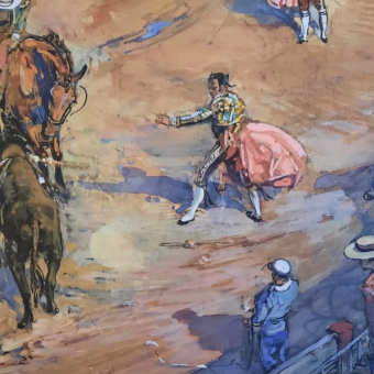 Савицкий Г.К., "Бой быков", 1921 г.